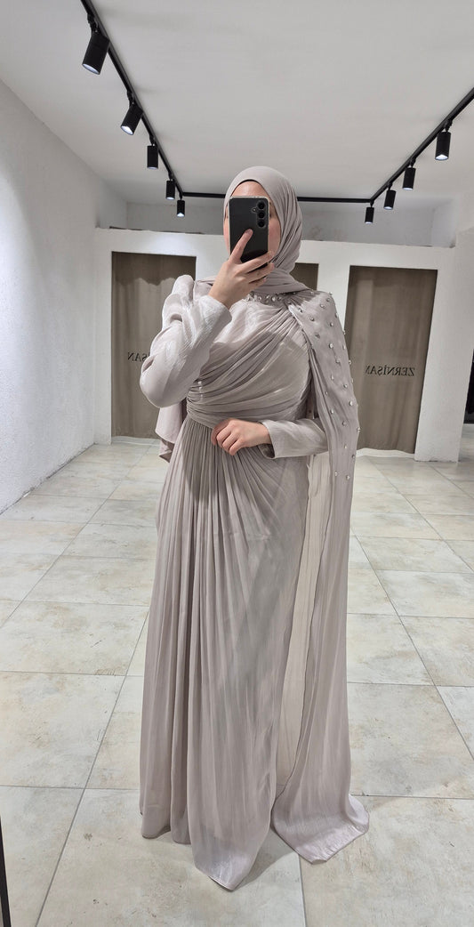 Abendkleid - taupe