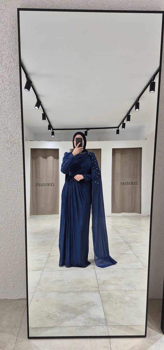 Abendkleid - marienblau