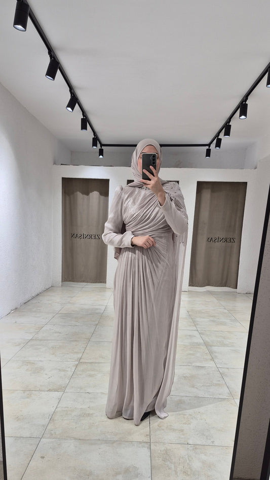 Abendkleid - taupe