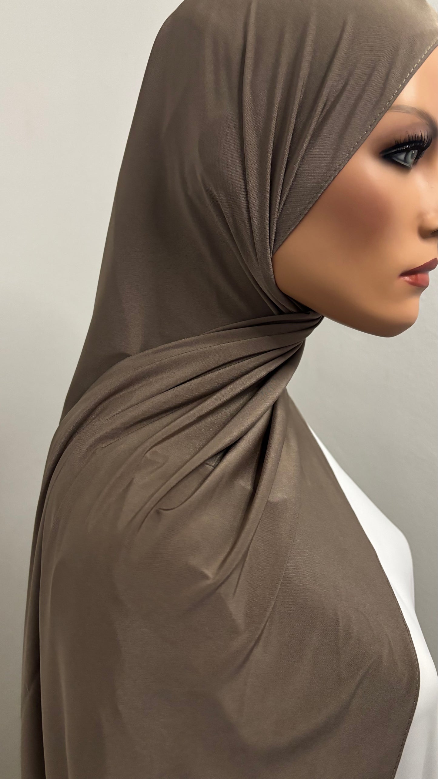 Jersey Satin - stone brown