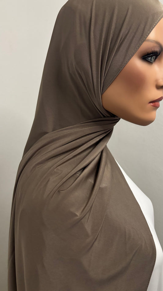 Jersey Satin - stone brown
